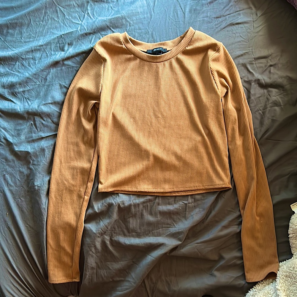 Fitted long sleeve crop top | Forever 21 | Medium